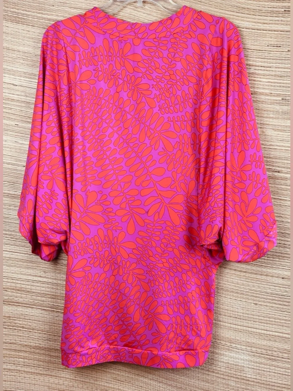 Trina Turk Trellis Caftan Dress Cover up in Petra Floral Pink Orange Size M